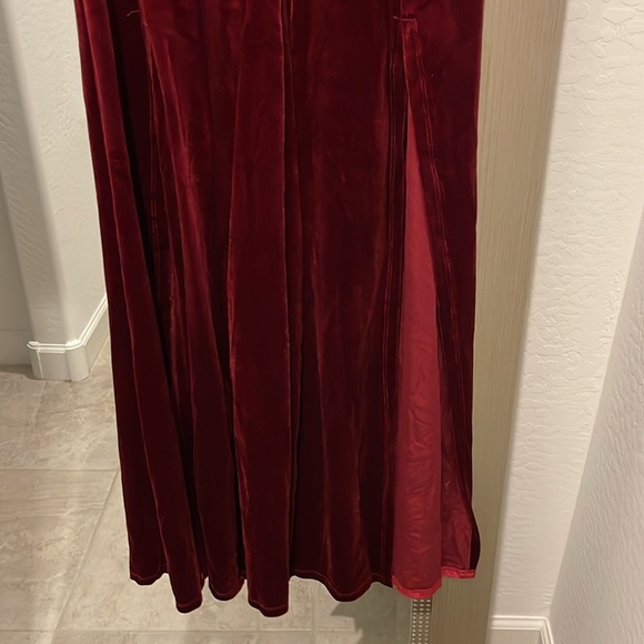 2 piece velvet pants set crop top and pants - BLUE - Picture 15 of 16